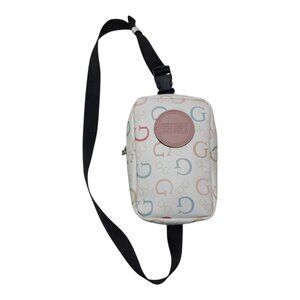 Guess Logo Crossbody Bag With Adjustable Strap Multicolor Pastel Faux Leather